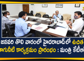 Minister KTR Says Free Water Scheme Will Start In GHMC From January First Week,GHMC,Minister KTR,KTR,Mango News,Mango News Telugu,Minister KTR Says Free Water,GHMC From January First Week,Minister KTR Says Free Water Scheme,KTR Says Free Water Scheme Will Start In GHMC From January First Week,Free Water Scheme,Free Water Scheme Will Start In GHMC From January First Week,Free Water Scheme Will Start In GHMC From January,Free Water,Free Drinking Water Scheme In Hyderabad,Telangana,Hyderabad,GHMC News,Drinking Water,Free Drinking Water In Hyderabad,KTR Holds Review Meeting Free Drinking Water Hyderabad,Free Water in Hyderabad,Minister KTR Latest News