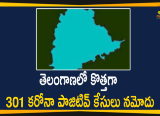 తెలంగాణలో కొత్తగా 301 కరోనా పాజిటివ్ కేసులు నమోదు Coronavirus, Coronavirus Breaking News, Coronavirus Latest News, COVID-19, telangana, Telangana Coronavirus, Telangana Coronavirus Cases, Telangana Coronavirus Deaths, Telangana Coronavirus New Cases, Telangana Coronavirus News, Telangana New Positive Cases, Total COVID 19 Cases