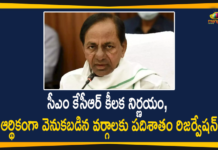 #KCR, 10 Percent Reservation to EWS, 10% quota for EWS in govt, Economically Weaker Section, Economically Weaker Section Reservation, EWS Reservation, EWS reservation in higher education, Mango News, reservation for EWS, Reservation to EWS, Telangana CM KCR, Telangana Govt Decides to Implement 10 Percent Reservation to EWS, Telangana second state to implement reservation for EWS
