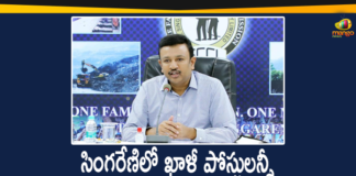 CMD Sridhar, Mango News Telugu, sccl cmd sridhar, SCCL to fill 651 posts by March, Singareni, Singareni Collieries Company Limited, Singareni Job Vacancies, Singareni Job Vacancies News, Singareni to recruit, Singareni to Recruit 651 Vacancies, Singareni to Recruit 651 Vacancies by the End of March, Singareni to recruit directly about 651 vacancies, Singareni Vacancies