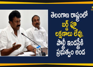 Bird Flu, Bird Flu Cases, bird flu in Bengaluru, Bird Flu in Telangana, Bird Flu Outbreak, Centre confirms bird flu, Centre confirms bird flu outbreak, Eatala Rajender, Eatala Rajender held Meeting on Bird Flu with Officials, Mango News, Minister Talasani Srinivas Yadav, Ministers Talasani Srinivas, Outbreak Of Bird Flu, talasani srinivas yadav, Talasani Srinivas Yadav Says There are no Signs of Bird Flu