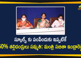 Education Department Officials, Education Minister Sabitha Indra Reddy, Mango News, Minister Sabitha Indra Reddy, Sabitha Indra Reddy, Sabitha Indra Reddy Meeting with Education Department, Telangana Education Department, Telangana Education Minister Sabitha Indra Reddy, Telangana Schools, Telangana Schools Reopening, Telangana Schools Reopening Updates