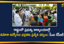 ప్రభుత్వ కార్యాలయాల్లో మహిళా ఉద్యోగుల భద్రతకు ప్రత్యేక చర్యలు: సీఎం కేసీఆర్ CM KCR, CM KCR directs officials to ensure safety for women staff, K Chandrasekhar Rao, KCR ensure safety for women staff, KCR Orders over Safety and Wellbeing of Women Employees, KCR Orders over Safety and Wellbeing of Women Employees in all Govt Offices, Mango News, Safety and Wellbeing of Women Employees, Telangana CM KCR, Telangana ensure safety for women staff, Telangana News
