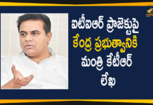 ఐటీఐఆర్ ప్రాజెక్టుపై కేంద్ర ప్రభుత్వానికి మంత్రి కేటీఆర్ లేఖ Central Government on the ITIR Project, itir project in hyderabad, KT Rama Rao demands revival of ITIR, KTR, KTR urges Centre to reinstate ITIR project, KTR Writes a Letter to the Central Government, KTR writes to Centre for reinstating ITIR in Hyderabad, Mango News Telugu, Minister KTR, Minister KTR Writes a Letter to the Central Government, reinstating ITIR In Hyderabad, Telangana IT Minister KTR