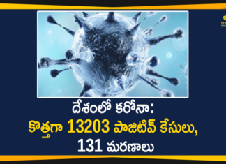 దేశంలో కరోనా: కొత్తగా 13203 పాజిటివ్ కేసులు, 131 మరణాలు Coronavirus Cases, coronavirus cases india, coronavirus india, coronavirus india live updates, Coronavirus India News LIVE Updates, COVID-19 pandemic in India, India Coronavirus, India Covid-19 Updates, total corona cases in india today, Total Corona Positive Cases in India, total corona positive in india