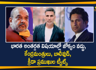 భారతదేశ అంతర్గత విషయాల్లో ఇతరుల జోక్యం వద్దు, పలు రంగాల ప్రముఖుల ట్వీట్స్ #IndiaTogether Tag, bollywood, Central Ministers, Climate Change Activist Greta Thunberg, Farm Laws, Farmers Against Agri Laws, Farmers Protest, Farmers Protest Against Farm Bills, Farmers Protest Against Farm Laws, Farmers Protest News, Farmers Protest Updates, Farmers Protesting Against Farm Laws, Greta Thunberg, International Celebrities, International Celebrities Extend Support To Farmers, Mango News, protesting farmers in India, Sports Celebrities