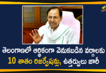 10 Percent Reservation to EWS, 10% quota for EWS in govt, EWS Reservation, EWS Reservation GO, EWS reservation in higher education, EWS Reservation News, EWS Reservation Updates, GO Over Implementation of 10% Reservation, GO Over Implementation of 10% Reservation to EWS, Mango News, Telangana EWS Reservation, Telangana Govt, Telangana Govt Issued GO Over 10% Reservation to EWS