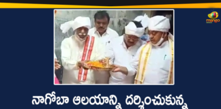 Adilabad, Bandaru Dattatreya, Bandaru Dattatreya Visits Nagoba Temple, Bandaru Dattatreya Visits Nagoba Temple at Adilabad, Governor Bandaru Dattatreya Visits Nagoba Temple, Himachal Pradesh, Himachal Pradesh Governor, Himachal Pradesh Governor Bandaru Dattatreya, Mango News, Nagoba Temple