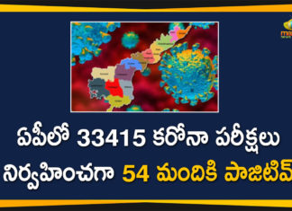 ఏపీలో కరోనా: కొత్తగా 54 పాజిటివ్ కేసులు నమోదు Andhra Pradesh, Andhra Pradesh COVID-19 Daily Bulletin, Andhra Pradesh Department of Health, ap coronavirus cases today, ap coronavirus cases total, ap coronavirus updates district wise, AP COVID 19 Cases, AP Total Positive Cases, COVID-19, COVID-19 Daily Bulletin, Total Corona Cases In AP,mango news