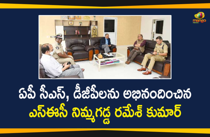 AP CS Adityanath Das and DGP Gautam Sawang Meets SEC Nimmagadda Ramesh Today,Mango News,Mango News Telugu,AP CS Adityanath Das And DGP Gautam Sawang Meets AP SEC Nimmagadda Ramesh Kumar,CS Adityanath Das And DGP Gautham Sawang Meets SEC Nimmagadda Ramesh Kumar,AP SEC Nimmagadda Ramesh Kumar Fun With AP DGP Gautam Sawang,Aditya Nath Das and DGP Gautam Sawang,State Election Commissioner Nimmagadda Ramesh Kumar