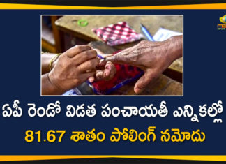 ఏపీ రెండో విడత పంచాయతీ ఎన్నికల్లో 81.67 శాతం పోలింగ్ నమోదు 81.67 Percent Polling Reported in AP Second Phase Panchayat Elections
