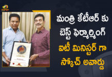 మంత్రి కేటీఆర్ కు బెస్ట్ ఫెర్మార్మింగ్ ఐటీ మినిస్టర్ గా స్కోచ్ అవార్డు KTR Awarded Best Performing IT Minister, KTR Awarded SKOCH Best Performing IT Minister Award, KTR Awarded SKOCH Best Performing IT Minister Award for Year 2020, KTR bags best IT Minister Award, KTR wins best IT Minister Award, KTR wins best IT Minister Award from Skoch, Mango News, Skoch, SKOCH Best Performing IT Minister Award for Year 2020, Telangana gets awarded the SKOCH, Telangana IT Minister KTR, Telangana IT Minister KTR has been awarded SKOCH