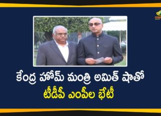 కేంద్ర హోమ్ మంత్రి అమిత్ షాతో టీడీపీ ఎంపీల భేటీ AP TDP MPs Meet Union Home Minister Amit Shah at Delhi Today