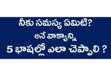 నీకు సమస్య ఏమిటి? అనే వాక్యాన్ని 5 భాషల్లో ఎలా చెప్పాలి?,English,Tamil,Kannada,KVR Institute,Hindi,malayalam,spoken english through telugu,english through telugu,learn english through telugu,learn tamil through telugu,learn kannada through telugu,learn malayalam through telugu,learn hindi through telugu,english grammar through telugu,hindi grammar through telugu,tamil grammar through telugu,malayalaym grammar through telugu,kvr institute channel,kvr spoken english