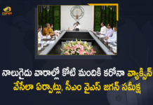 నాలుగైదు వారాల్లో కోటి మందికి కరోనా వ్యాక్సిన్ వేసేలా ఏర్పాట్లు, సీఎం వైఎస్ జగన్ సమీక్ష AP CM YS Jagan, AP CM YS Jagan held Review Meeting, AP CM YS Jagan held Review Meeting on Covid Vaccination Process, AP Covid Vaccination Process, Corona Vaccination Programme, coronavirus vaccine distribution, COVID 19 Vaccine, Covid Vaccination, Covid Vaccination In AP, Covid Vaccination News In AP, Covid Vaccination Process, Covid Vaccination Process In AP, Mango News, YS Jagan held Review Meeting on Covid Vaccination Process