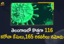 తెలంగాణలో కరోనా: కొత్తగా 116 పాజిటివ్ కేసులు, 165 రికవరీలు Coronavirus, COVID-19, Covid-19 Updates in Telangana, telangana corona district wise cases, telangana coronavirus cases district wise, telangana coronavirus cases today, telangana coronavirus cases today district wise, telangana coronavirus district wise, telangana coronavirus district wise List, Telangana Coronavirus News, telangana covid cases today bulletin, telangana covid cases today list,mango news