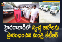 325 Swachh Auto Tipper Vehicles, GHMC, GHMC Swachh Auto Tipper Vehicles, GHMC Swachh autos, GHMC to add 650 more Swachh autos, KTR, KTR Flagged off 325 Swachh Auto Tipper Vehicles, Mango News, Minister KTR Flagged off 325 Swachh Auto Tipper Vehicles, Swachh Auto Tipper Vehicles, Telangana Municipal Minister, Telangana Municipal Minister KTR, Telangana Municipal Minister KTR Flagged off 325 Swachh Auto Tipper Vehicles