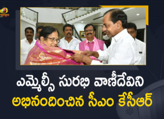 Hyderabad, Mango News, MLC Election Second Preference Votes Counting, MLC Surabhi Vani Devi, MLC Surabhi Vani Devi Meets CM KCR, MLC Surabhi Vani Devi Meets CM KCR at Pragathi bhavan, Pragathi Bhavan, Rangareddy, Surabhi Vani Devi Won in MLC Elections, Telangana Graduate MLC Elections Results, Telangana MLC Elections, Telangana MLC Elections 2021, Telangana MLC Elections 2021 Results, Telangana MLC Elections Results, TRS Candidate Surabhi Vani Devi