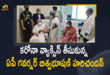 AP Governor, ap governor biswabhusan harichandan, AP Governor Took Covid-19 Vaccine, biswabhusan harichandan, Biswabhusan Harichandan Took Covid-19 Vaccine, Biswabhusan Harichandan Took First Dose of Covid-19 Vaccine, Corona Vaccination Drive, coronavirus vaccine distribution, COVID 19 Vaccine, Covid Vaccination, Covid vaccination in India, Covid-19 Vaccination Distribution, Mango News