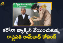 Covid Vaccination, Covid vaccination in India, Covid-19 Vaccination Distribution, Covid-19 Vaccination Drive, Covid-19 Vaccine Distribution, Covid-19 Vaccine Distribution News, Covid-19 Vaccine Distribution updates, Delhi, Distribution For Covid-19 Vaccine, India Covid Vaccination, Mango News, President Ram Nath Kovind, President Ram Nath Kovind Receives First Dose of Covid-19 Vaccine, Ram Nath Kovind, Ram Nath Kovind Receives Covid-19 Vaccine, Ram Nath Kovind Receives Covid-19 Vaccine at Army R&R Hospital