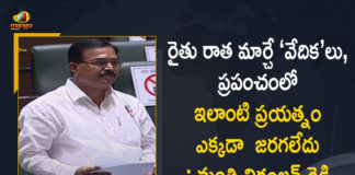 Agriculture Minister, Agriculture Minister Niranjan Reddy, Agriculture Minister Niranjan Reddy About Rythu Vedika’s Construction in the State, Construction of 2596 Rythu Vedikas completed in Telangana, Construction of Rythu Vedikas, Construction of Rythu Vedikas In Telangana, Mango News, Minister Niranjan Reddy, Niranjan Reddy, Rythu Vedika’s Construction, Rythu Vedika’s Construction In Telangana, telangana agriculture minister, Telangana Agriculture Minister Niranjan Reddy, Telangana Rythu Vedika’s