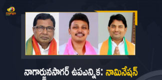 BJP and TRS draw battlelines for Nagarjuna Sagar byelection, BJP Candidates, BJP Candidates Filed Nomination, Congress, Mango News, Mango News Telugu, Nagarjuna Sagar, Nagarjuna Sagar Assembly By-election, Nagarjuna Sagar Assembly By-election Latest News, nagarjuna sagar by election trs candidate, Nagarjuna Sagar By-election, Nagarjuna Sagar Elections, Nagarjunasagar Assembly bypoll, TRS, TRS BJP announce candidates for Nagarjuna Sagar bypoll