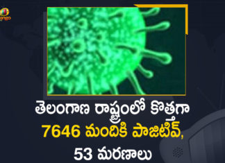 Covid-19 in Telangana: 7646 New Positive Cases, 53 Deaths Reported on April 29,Mango News Telugu,Telangana COVID-19 Report,Covid-19 Updates In Telangana,Telangana COVID-19 Cases New Reports,Telangana Reports,Telangana COVID-19 Cases,COVID 19 Updates,COVID-19,COVID-19 Latest Updates In Telangana,Mango News,Telangana,Telangana Coronavirus Cases Today,Telangana Coronavirus Updates,Telangana COVID-19 Cases,Telangana COVID-19 Deaths Reports,Telangana COVID-19 7646 New Positive Cases,Telangana COVID-19 Reports,Telangana State COVID-19 Update,COVID-19 Cases In Telangana,Telangana Corona Updates,Telangana COVID-19 Reports,Telangana Reports 7646 New Covid-19 Cases,COVID-19 In Telangana