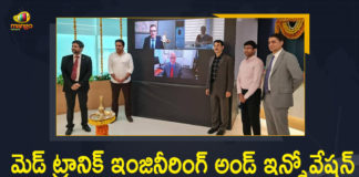 Hyderabad, KT Rama Rao inaugrates Medtronic engineering, KTR launches Medtronic engineering and innovation centre, Mango News, Medtronic Engineering and Innovation Center, Medtronic Engineering and Innovation Center in Hyderabad, Medtronic sets up largest R&D centre outside the US, Minister KTR, Minister KTR Inaugurated Medtronic Engineering and Innovation Center, Minister KTR Inaugurated Medtronic Engineering and Innovation Center in Hyderabad, Telangana Industries Minister KT Rama Rao
