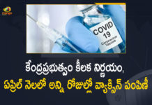 Centre Decided to Operate Covid Vaccination on All Days of April Month in Public, coronavirus vaccine distribution, COVID 19 Vaccine, Covid Vaccination, Covid vaccination in India, Covid Vaccination on All Days of April Month in Public and Private Hospitals, Covid-19 Vaccination Distribution, Covid-19 Vaccination Drive, Covid-19 Vaccine Distribution, Covid-19 Vaccine Distribution News, Covid-19 Vaccine Distribution updates, Distribution For Covid-19 Vaccine, India Covid Vaccination, Mango News, Private Hospitals, Vaccine Distribution