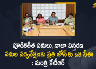 developmental works in Hyderabad, Greater Hyderabad Development, Greater Hyderabad Development Programs, Hyderabad Development Programs, KTR, KTR Latest News, KTR reviews development works of GHMC, Mango News, Minister KTR, Minister KTR held a Review on the Greater Hyderabad Development Programs, Minister KTR Review, Minister KTR Review on the Greater Hyderabad Development Programs