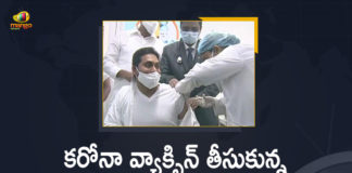 AP CM YS Jagan, AP CM YS Jagan Mohan Reddy Took COVID-19 Vaccination Dose, AP CM YS Jagan Took Corona Vaccine First Dose, AP CM YS Jagan Took the First dose of Covid-19 Vaccine, AP CM YS Jagan Took the First dose of Covid-19 Vaccine at Guntur, Corona Vaccine, Coronavirus, coronavirus vaccine, Guntur, Mango News, YS Jagan Took, YS Jagan Took Corona Vaccine First Dose, YS Jagan Took the First dose of Covid-19 Vaccine