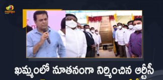 Khammam, KTR inaugurate new bus stand in Khammam, KTR inaugurate new bus stop in Khammam, KTR to inaugurate development works, KTR to inaugurate new bus stop in Khammam, KTR to inaugurate ₹418 crore worth works in Khammam, Mango News, Minister KTR, Minister KTR Inaugurates the Newly Constructed Bus Stand, Minister KTR Inaugurates the Newly Constructed Bus Stand in Khammam, Minister KTR Inaugurates the Newly Constructed Bus Stand in Khammam Town, new bus stop in Khammam, Telangana Double bedroom houses