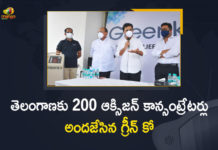 Minister KTR Thanked Green Co Company for Hand over 200 Oxygen Concentrators to the State,Mango News,Mango News Telugu,COVID-19,Telangana Receives 200 Oxygen Concentrators From China Based Company,Covid-19 Updates,Covid-19 In Telangana,Telangana Receives 200 Oxygen Concentrators,Telangana Ahead In Treating Covid Patients,KTR,KTR Thanks Centre For Increasing Supplies Of Oxygen,200 Oxygen Concentrators Arrive In Hyderabad From China,Greenko Donates 200 Oxygen Concentrators To Telangana,Minister KTR Thanked Green Co Company,Green Co Company,Minister KTR,Minister KTR Live Updates,Minister KTR Latest News,Telangana Minister KTR,Oxygen,Oxygen Concentrators,Greenko Company Donates 200 Oxygen Concentrators To Telangana