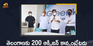 Minister KTR Thanked Green Co Company for Hand over 200 Oxygen Concentrators to the State,Mango News,Mango News Telugu,COVID-19,Telangana Receives 200 Oxygen Concentrators From China Based Company,Covid-19 Updates,Covid-19 In Telangana,Telangana Receives 200 Oxygen Concentrators,Telangana Ahead In Treating Covid Patients,KTR,KTR Thanks Centre For Increasing Supplies Of Oxygen,200 Oxygen Concentrators Arrive In Hyderabad From China,Greenko Donates 200 Oxygen Concentrators To Telangana,Minister KTR Thanked Green Co Company,Green Co Company,Minister KTR,Minister KTR Live Updates,Minister KTR Latest News,Telangana Minister KTR,Oxygen,Oxygen Concentrators,Greenko Company Donates 200 Oxygen Concentrators To Telangana