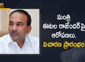 Land Grabbing Allegations Against Minister Etala Rajender, Inquiry Started,Mango News,Mango News Telugu,Health Minister Eatala Rajender,Eatala Rajender,Minister Eatala Rajender,Eatala Rajender Latest News,Eatala Rajender News,Eatala Rajender Live,Eatala Rajender PressMeet,Land Grabbing Allegations Against Etala Rajender,Land Grabbing Allegations,Inquiry Begins On Minister Etela Rajender Land Grabbing Allegations,CM KCR Orders Inquiry into Land Grabbing Allegations,Minister Etela Demands TS Govt Inquiry On Land Grabbing Allegations,Investigation Over Etela Rajender Land Grabbing Allegations,Minister Etala Rajender Land Grabbing Allegations,Etala Rajender Land Grabbing Allegations News,Etala Rajender Land Grabbing Allegations Inquiry