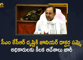 CM KCR Discussed on Junior Doctors Strike, Gandhi and Osmania Junior Doctors Strike, Junior Doctors Strike, Junior Doctors Strike Against TS Govt, Junior doctors strike in Telangana, KCR , KCR Responds On Gandhi and Osmania Junior Doctors Strike, KCR Responds over Junior Doctors Strike, Mango News, , KCR Responds over Junior Doctors Strike, Orders Officials to Solve their Demands, Telangana junior doctors strike, Telangana CM KCR Responds On Junior Doctor’s Strike
