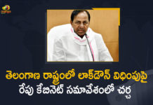 Telangana Cabinet Meeting Tomorrow, will Discuss and Take Decision on Imposition of Lockdown,Mango News,Mango News Telugu,Telangana Lockdown,Lockdown In Telangana,CM KCR,CM KCR On Lockdown,KCR On Lockdown,Lockdown,Telangana CM KCR,Telangana News,Weekend Lockdown In Telangana,CM KCR About Telangana Lockdown,CM KCR Live,Telangana Lockdown Updates,Telangana State,CM KCR,CM KCR Cabinet,CM KCR Cabinet Meeting Live,CM KCR Cabinet Meeting On Telangana Lockdown,KCR Cabinet Meeting Live,CM KCR On Lockdown,Telangana Lockdown Latest Updates,Telangana Cabinet Meeting,Telangana Cabinet Meeting Live,CM KCR Cabinet Meeting To Take Decision On Lockdown,Telangana Cabinet meeting Latest Updates