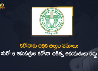 Telangana Govt Revoked Permissions of 5 More Hospitals from Treating Covid-19 Patients