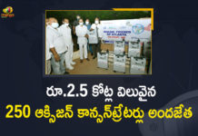 250 Oxygen Concentrators to Telanagan Govt, Corona To Puvvada Ajaykumar, Indian Friends of Atlanta, Mango News, Minister Puvvada Ajay, Oxygen Concentrators, Puvvada Foundation, Puvvada Foundation Jointly Donates 250 Oxygen Concentrators, Puvvada Foundation Jointly Donates 250 Oxygen Concentrators to Telanagan, Puvvada Foundation Jointly Donates 250 Oxygen Concentrators to Telanagan Govt, Telangana Minister Puvvada Ajay, Telangana Transport Minister Puvvada Ajay