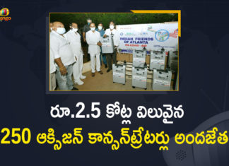 250 Oxygen Concentrators to Telanagan Govt, Corona To Puvvada Ajaykumar, Indian Friends of Atlanta, Mango News, Minister Puvvada Ajay, Oxygen Concentrators, Puvvada Foundation, Puvvada Foundation Jointly Donates 250 Oxygen Concentrators, Puvvada Foundation Jointly Donates 250 Oxygen Concentrators to Telanagan, Puvvada Foundation Jointly Donates 250 Oxygen Concentrators to Telanagan Govt, Telangana Minister Puvvada Ajay, Telangana Transport Minister Puvvada Ajay