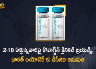 DCGI Approves Phase 2/3 Clinical Trial of COVAXIN in the Age Group of 2 to 18 Years,Mango News,Mango News Telugu,COVID-19,COVID-19 Latest Updates,Coronavirus Updates,COVID-19 Cases,Corona Updates,Covid Vaccination,Covid Vaccine,COVID-19 Vaccine,Coronavirus Vaccine,COVAXIN,DCGI,DCGI Approves Phase 2/3 Clinical Trial of COVAXIN,Covaxin Vaccine,Covaxin,DCGI approves Phase 2/3 clinical trials of COVAXIN,DCGI Approves Phase 2/3 Clinical Trial Of Covaxin,Bharat Biotech to conduct Covaxin trial,DCGI Approves Phase 2 And Phase 3 Clinical Trials Of COVAXIN,DCGI Approves Covaxin Clinical Trial On 2-18 Year Age Group,Covaxin Trial In Children,Covaxin Trial,Covaxin Trial On 2-18 Year Age Group,Covaxin Trial News