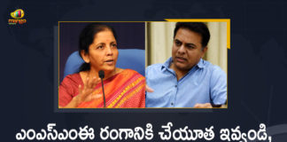 80% MSMEs in TS facing difficulties, Aatmanirbhar package needs a relook, atma nirbhar bharat, Atmanirbhar Bharat, Atmanirbhar relief package for MSMEs need reappraisal, Centre must rethink MSME schemes, ktr nirmala sitaraman, KTR writes a letter to Union Minister Nirmala Seetharaman, KTR Writes a Letter to Union Minister Nirmala Sitharaman, KTR writes to union minister Nirmala Sitaraman, Mango News, Minister KTR Writes a Letter to Union Minister Nirmala Sitharaman, Minister KTR Writes a Letter to Union Minister Nirmala Sitharaman for Atmanirbhar Bharat, Rescue our ailing MSME sector, Revise Atmanirbhar relief package for MSMEs