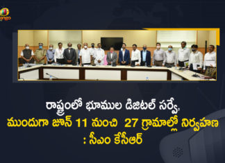 CM Chandrashekhar Rao, CM KCR, CM KCR Held Review Meeting with Representatives of Land Digital Survey Agencies, CM KCR Review, CM KCR Review Meeting with Representatives of Land Digital Survey Agencies, Digital Land Survey, Digital survey of agricultural lands, Digital survey of agricultural lands in Telangana, Govt meets with 17 firms on digital land survey, Land Digital Survey, Land Digital Survey Agencies, Mango News, Representatives of Land Digital Survey Agencies, Steps initiated for conduct of digital survey of lands, telangana