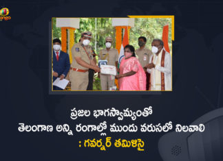 Governor Tamilisai, Governor Tamilisai About Telangana, Governor Tamilisai About Telangana Development, Governor Tamilisai Says Telangana is Marching Forward Towards All-round Development, Governor Tamilisai Soundararajan, Mango News, Tamilisai Soundararajan, Telangana Formation Day, Telangana Formation Day 2021, telangana governor, Telangana Governor Tamilisai Soundararajan, Telangana is marching forward