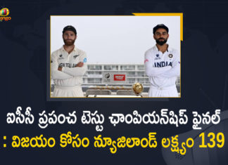 BCCI, India Leads With 53 Runs With 4 Wickets, India Playing 11 for WTC Final, India V/S New Zealand, India v/s New Zealand WTC Day 3 Scores, India vs New Zealand WTC Final, India Vs New Zealand WTC Final 2021, India vs NZ, Mango News, New Zealand v/s India World Test Championship, score of India and New Zealand, Team India, Team India Squad, virat kohli, WTC 2021, WTC 2021 Final, WTC Final, WTC Final 2021, WTC India V/S New Zealand, WTC India V/S New Zealand Finals