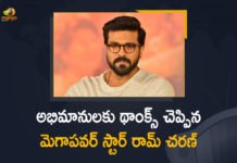 COVID-19, COVID-19 pandemic, Covid-19 Pandemic Time, Mango News, Ram Charan, Ram Charan Appreciates Fans, Ram Charan Appreciates Fans For The COVID-19, Ram Charan has a message for fans doing COVID-19, Ram Charan Thanked Fans for Doing Relief Work, Ram Charan Thanked Fans for Doing Relief Work During Covid-19 Pandemic Time, Ram Charan thanks fans for doing Covid-19, Ram Charan thanks fans for helping people, Ram Charan thanks fans for helping people during Covid-19