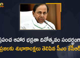 CM KCR Greets People In the State on the Occasion of World Food Safety Day