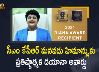 CM KCR grandson Himanshu, cm kcr grandson Himanshu Rao bags Diana award, CM KCR’s Grandson Himanshu Rao, CM KCR’s Grandson Himanshu Rao Received Diana Award, Diana Award, Himanshu Kalvakuntla, Himanshu Kalvakuntla receives prestigious Diana Award, Himanshu Rao Received Diana Award, KCR Grandson Himanshu Rao Received Diana Award, KCR’s Grandson Receives Diana Award, Mango News
