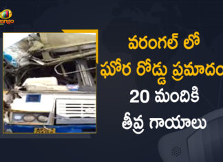 Road Accident at Warangal, 20 People severely injured