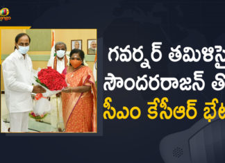 CM KCR, cm kcr meet governor, CM KCR Meets Governor Tamilisai Soundararajan, CM KCR Meets Governor Tamilisai Soundararajan at Raj Bhavan, CM KCR Meets Governor Tamilisai Soundararajan at Raj Bhavan Today, Governor Tamilisai Soundararajan, Governor Tamilisai Soundararajan Birthday, Mango News, Tamilisai Soundararajan, telangana, Telangana Coronavirus, telangana coronavirus updates, Telangana Formation Day, Telangana Formation Day 2021, telangana governor, Telangana Governor Tamilisai Soundararajan
